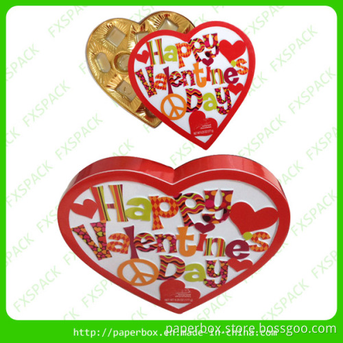 Heart Shape Chocolate Gift Box/Heart Shape Chocolate Packaging Box (fxs-316)